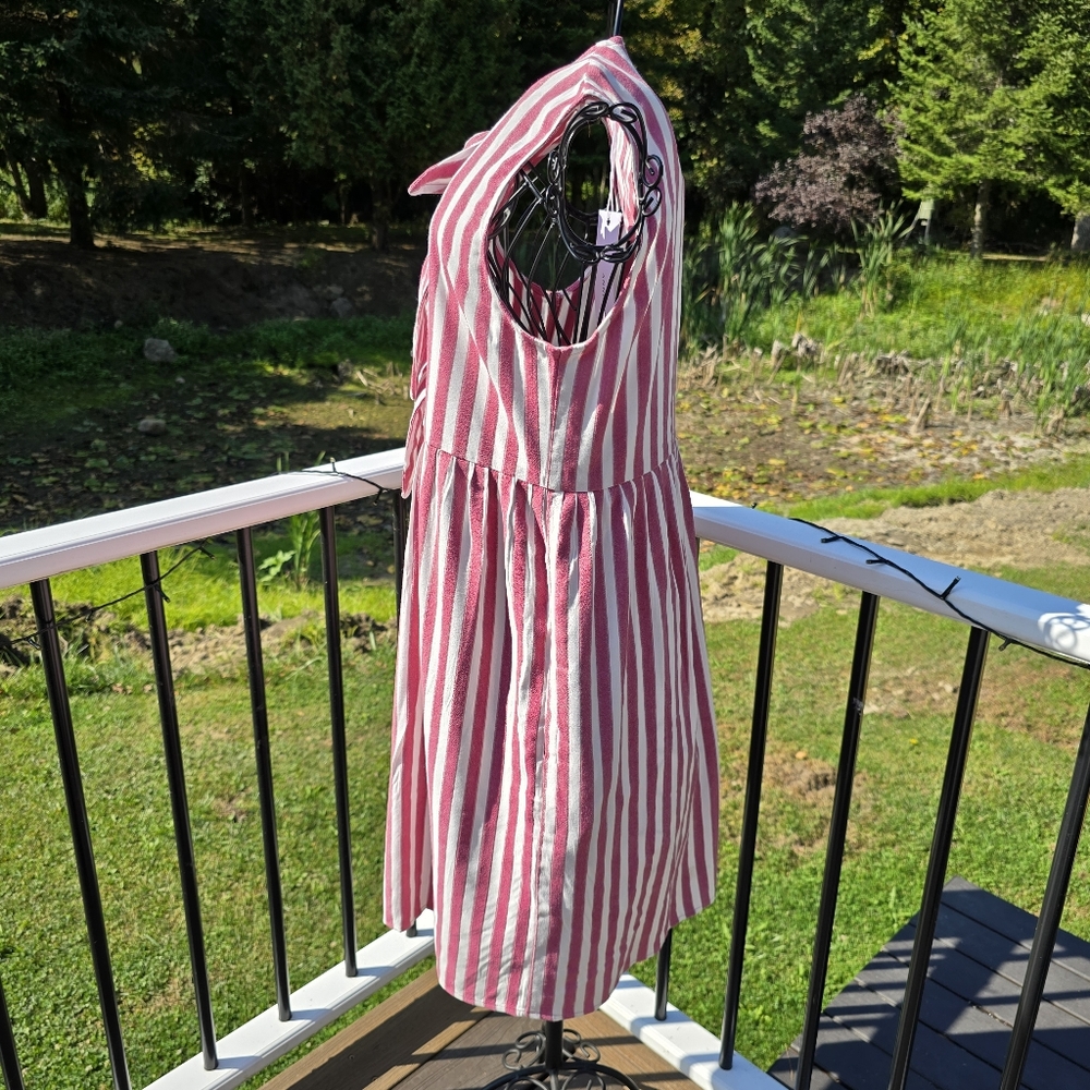 Anniewear Tied With a Bow striped babydoll dress,  size S, NWT - Picture 5 of 11